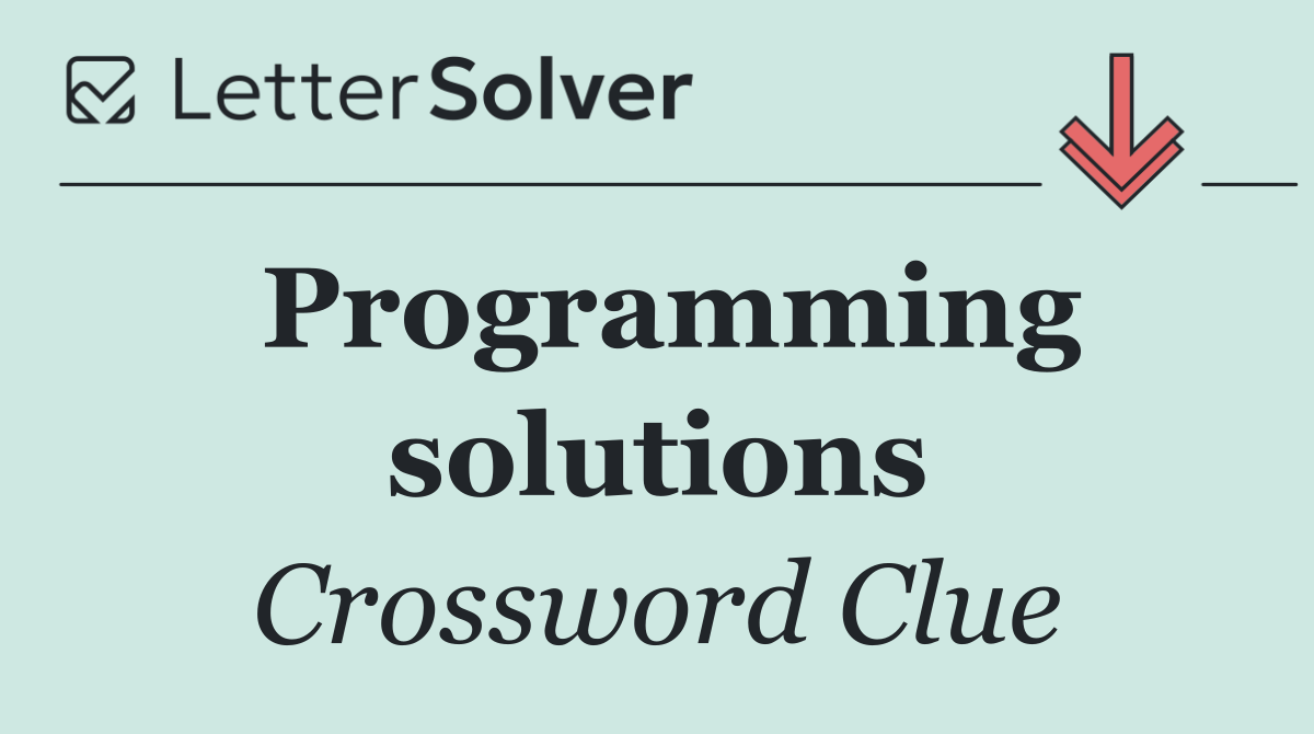 Programming solutions