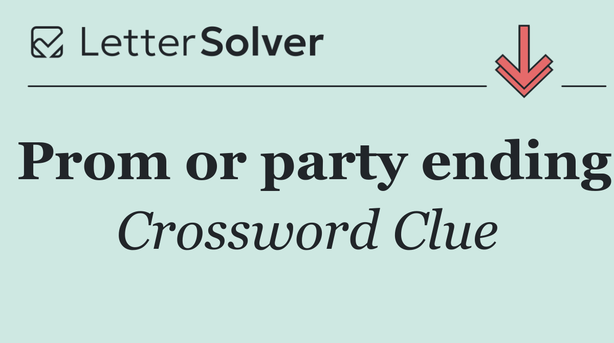 Prom or party ending