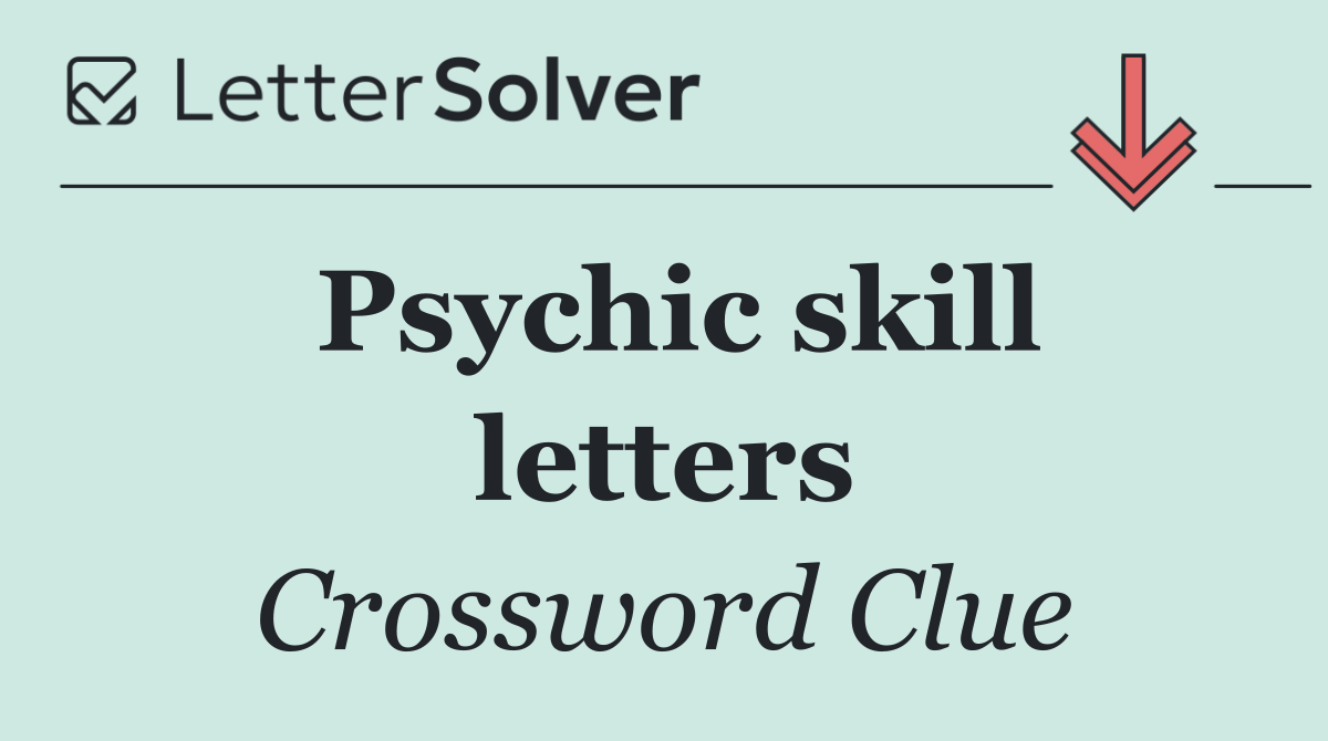Psychic skill letters