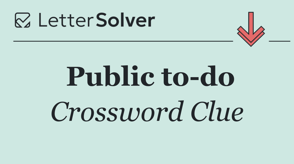 Public to do