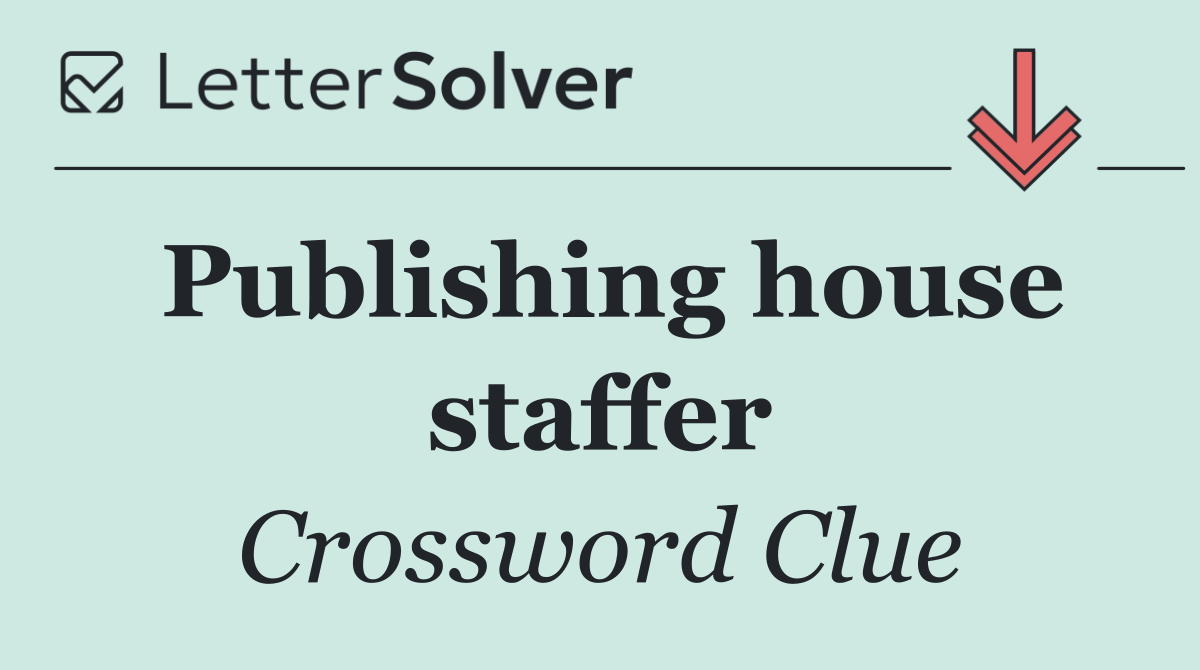 Publishing house staffer