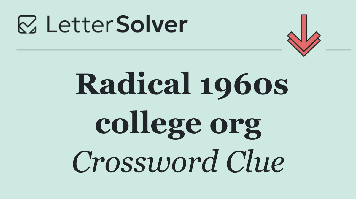 Radical 1960s college org