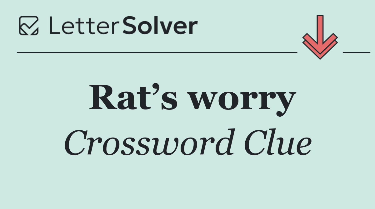 Rat’s worry