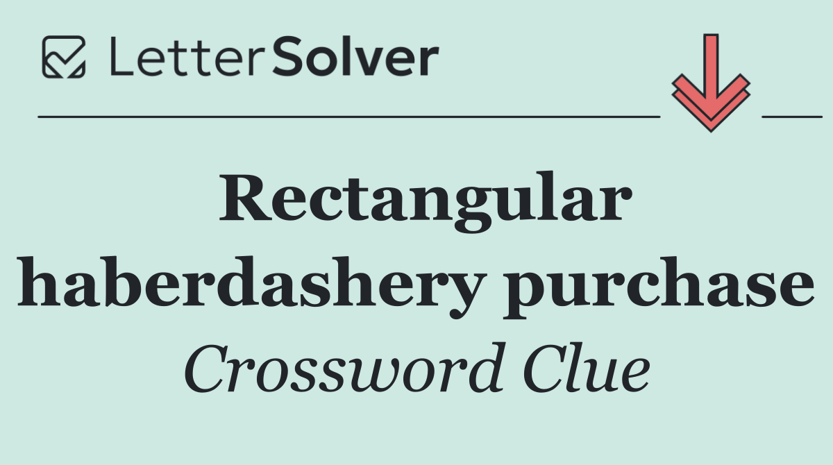 Rectangular haberdashery purchase
