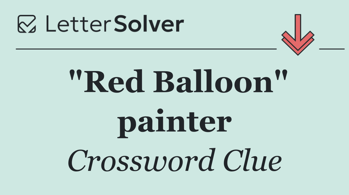 "Red Balloon" painter