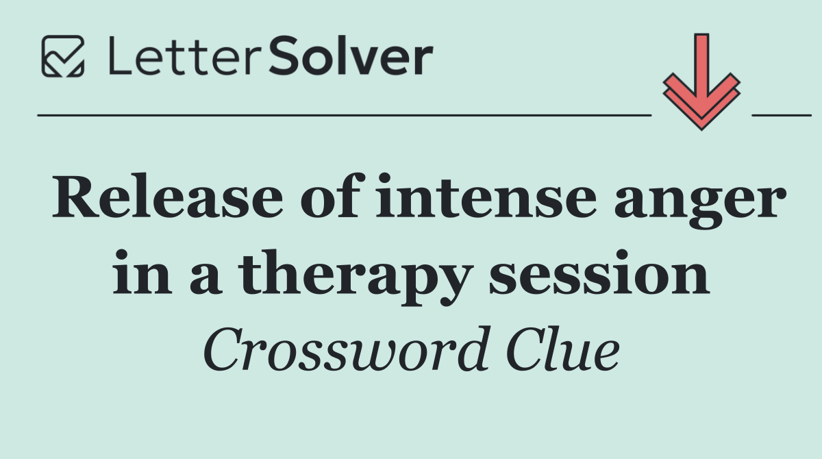 Release of intense anger in a therapy session