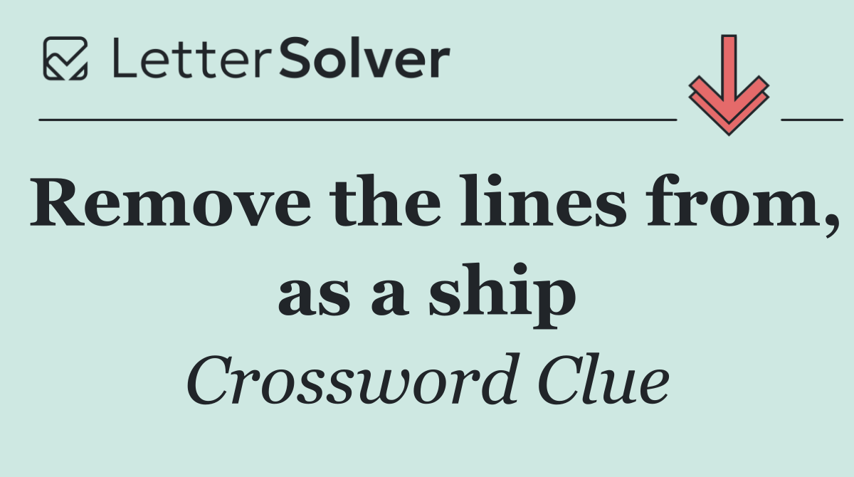 Remove the lines from, as a ship