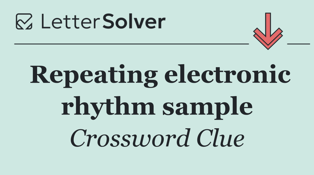 Repeating electronic rhythm sample