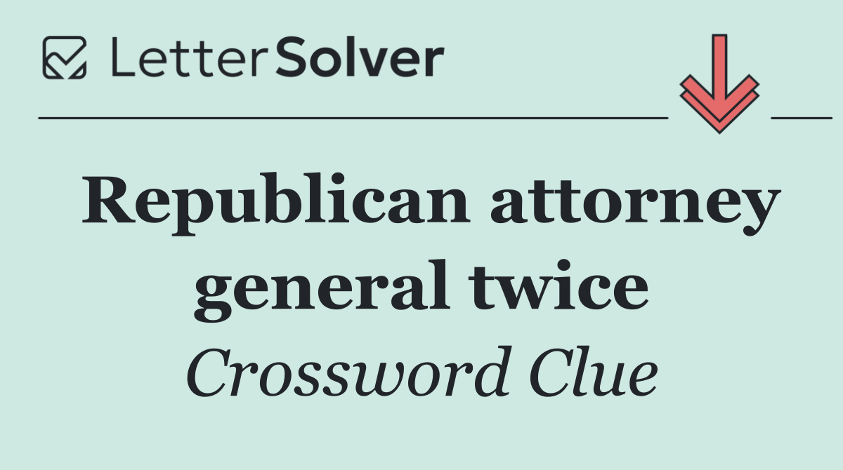 Republican attorney general twice