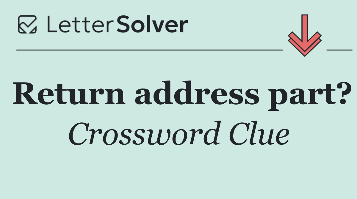 Return address part?