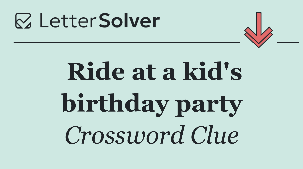 Ride at a kid's birthday party
