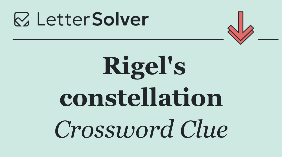 Rigel's constellation