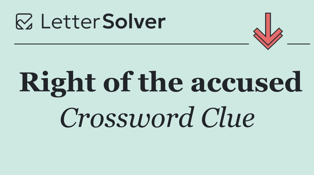 Right of the accused
