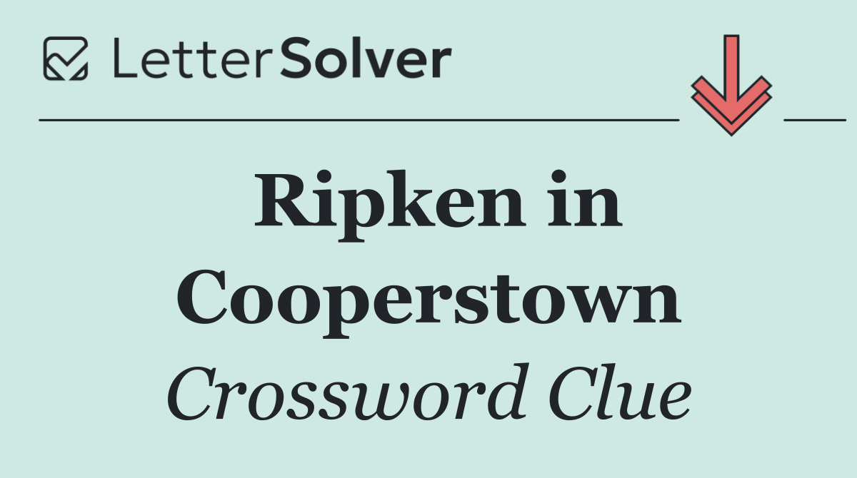 Ripken in Cooperstown