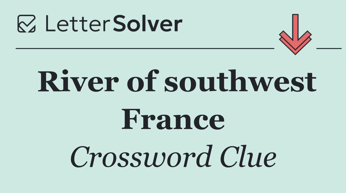 River of southwest France