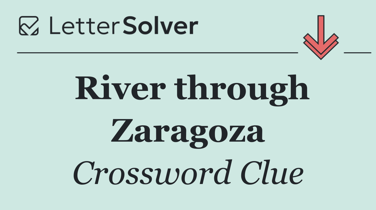 River through Zaragoza