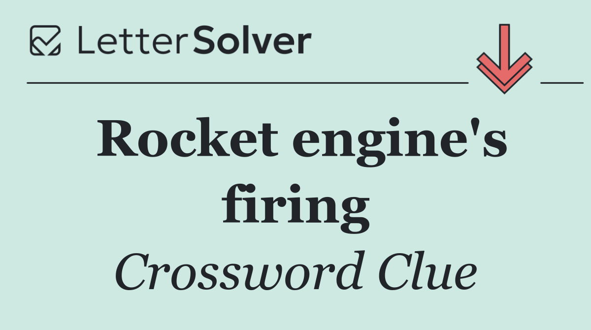 Rocket engine's firing