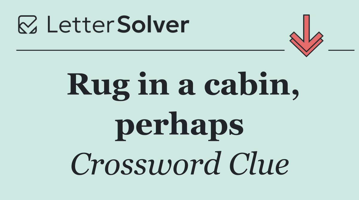 Rug in a cabin, perhaps