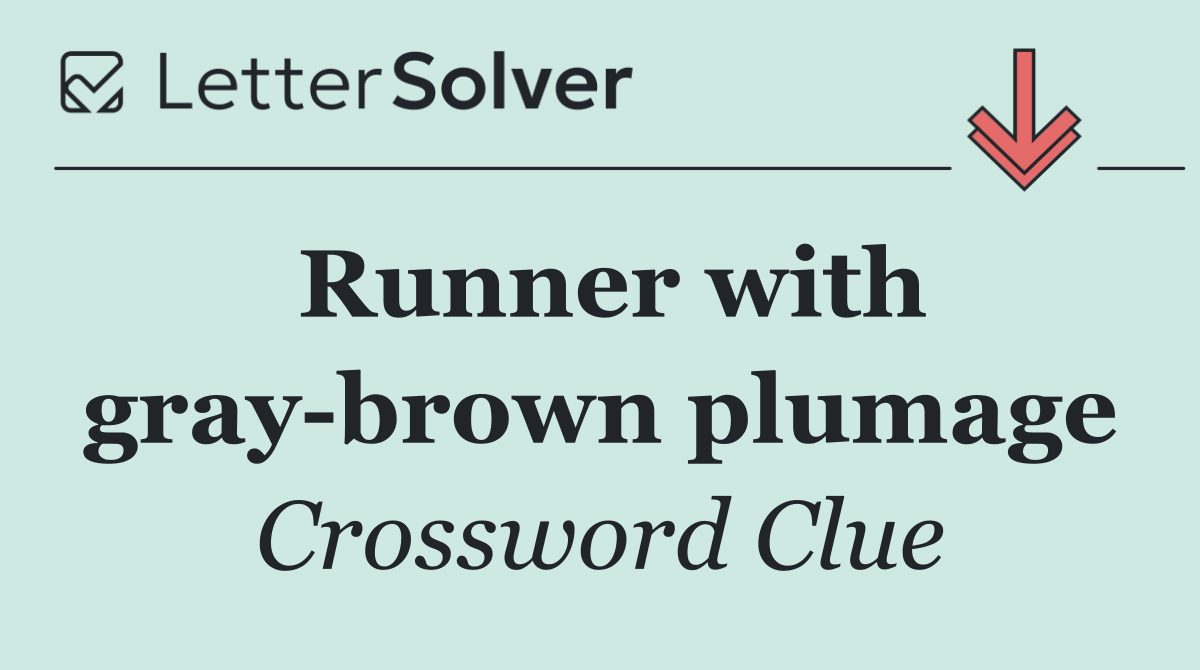 Runner with gray brown plumage