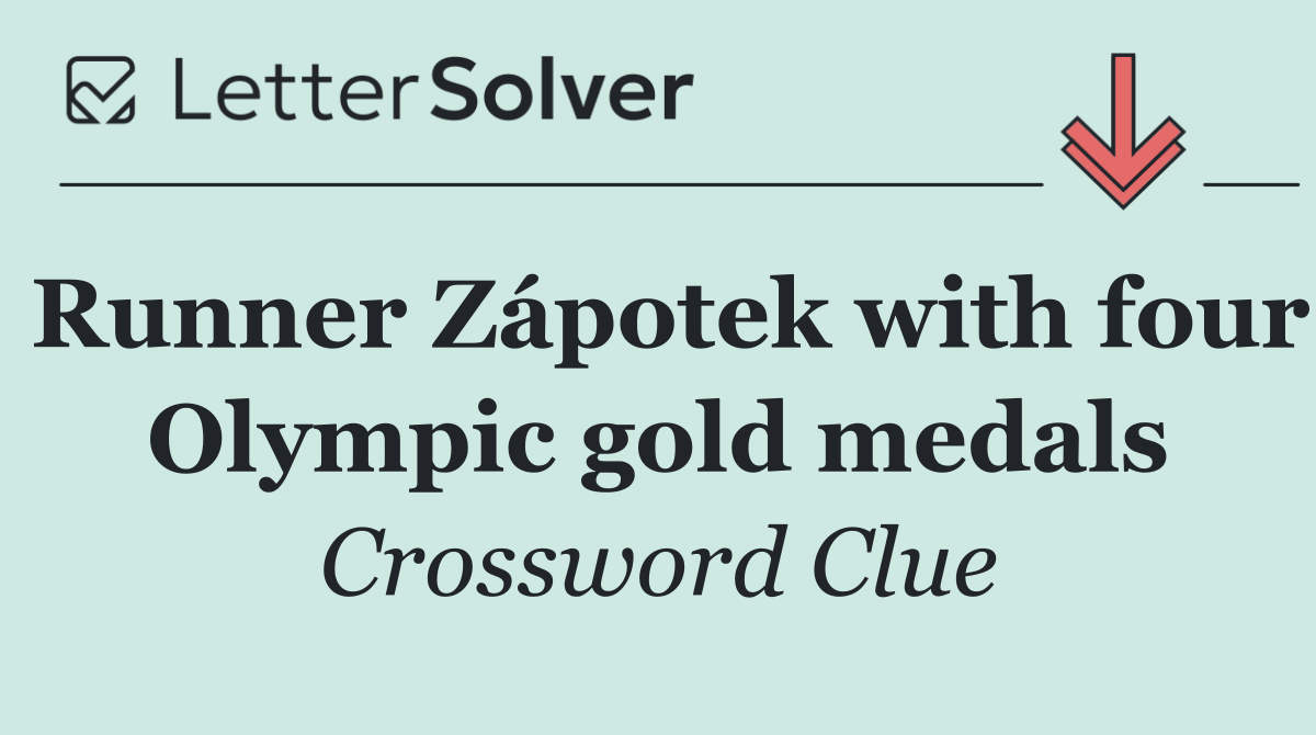 Runner Zápotek with four Olympic gold medals
