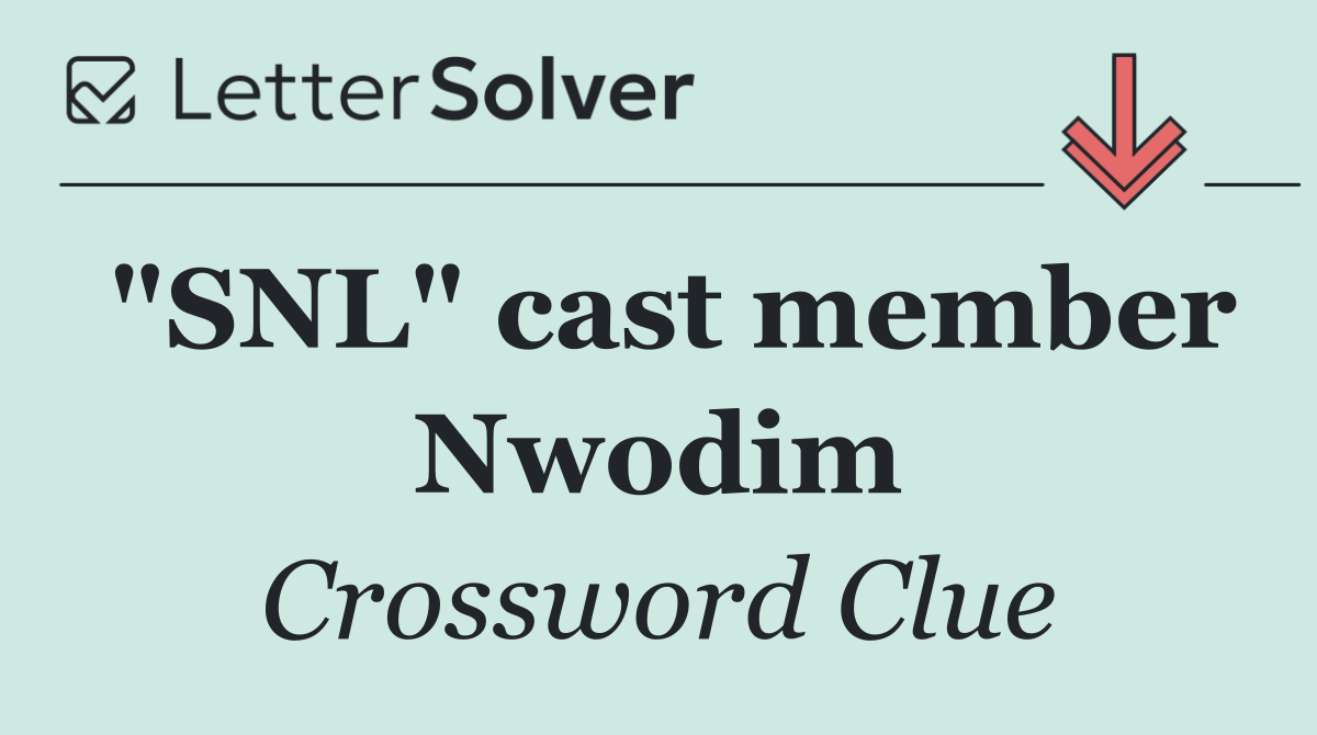 "SNL" cast member Nwodim