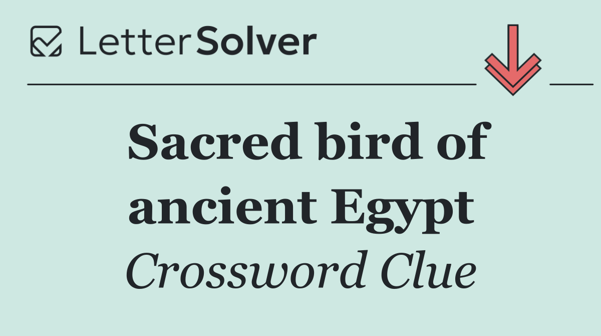 Sacred bird of ancient Egypt