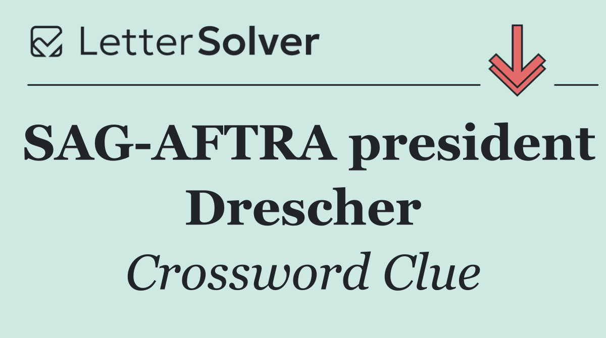 SAG AFTRA president Drescher