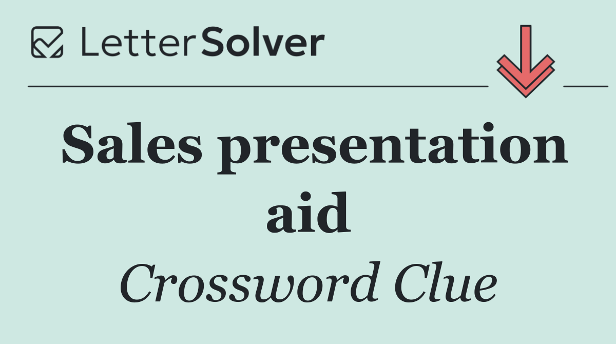 Sales presentation aid