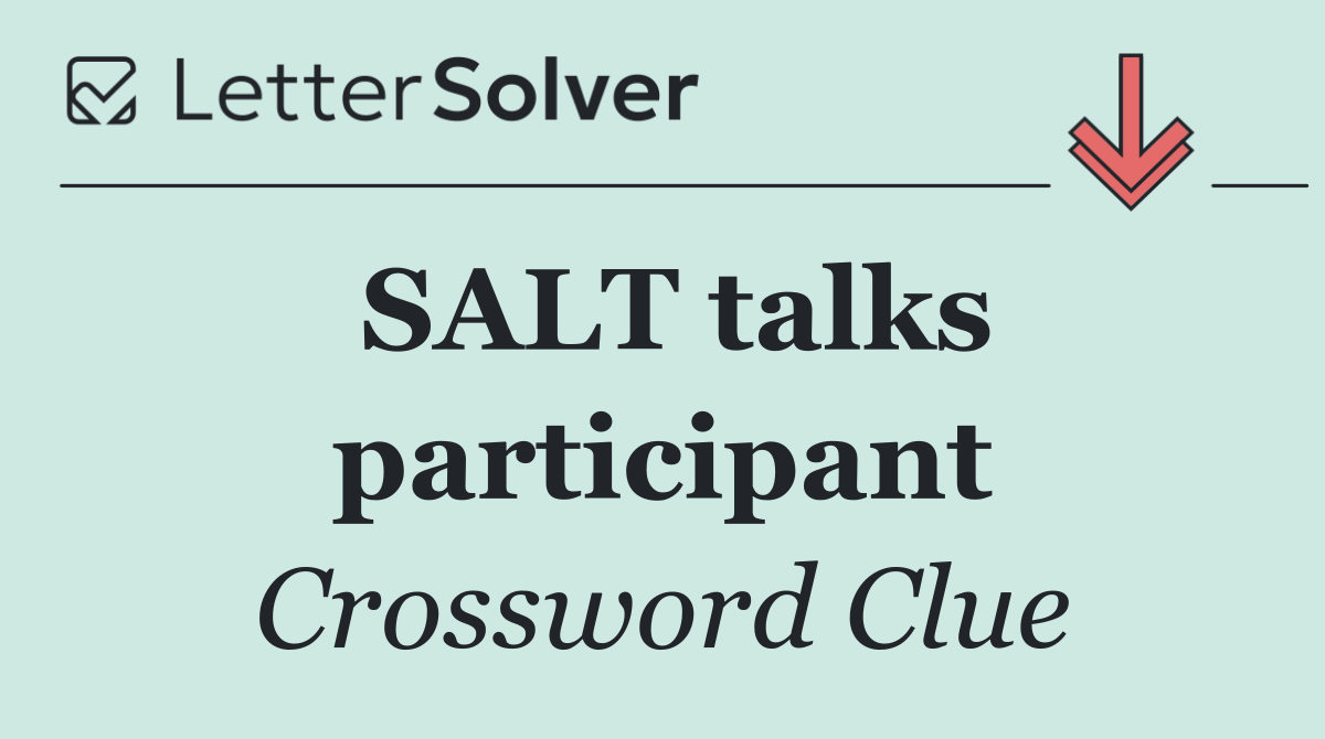 SALT talks participant