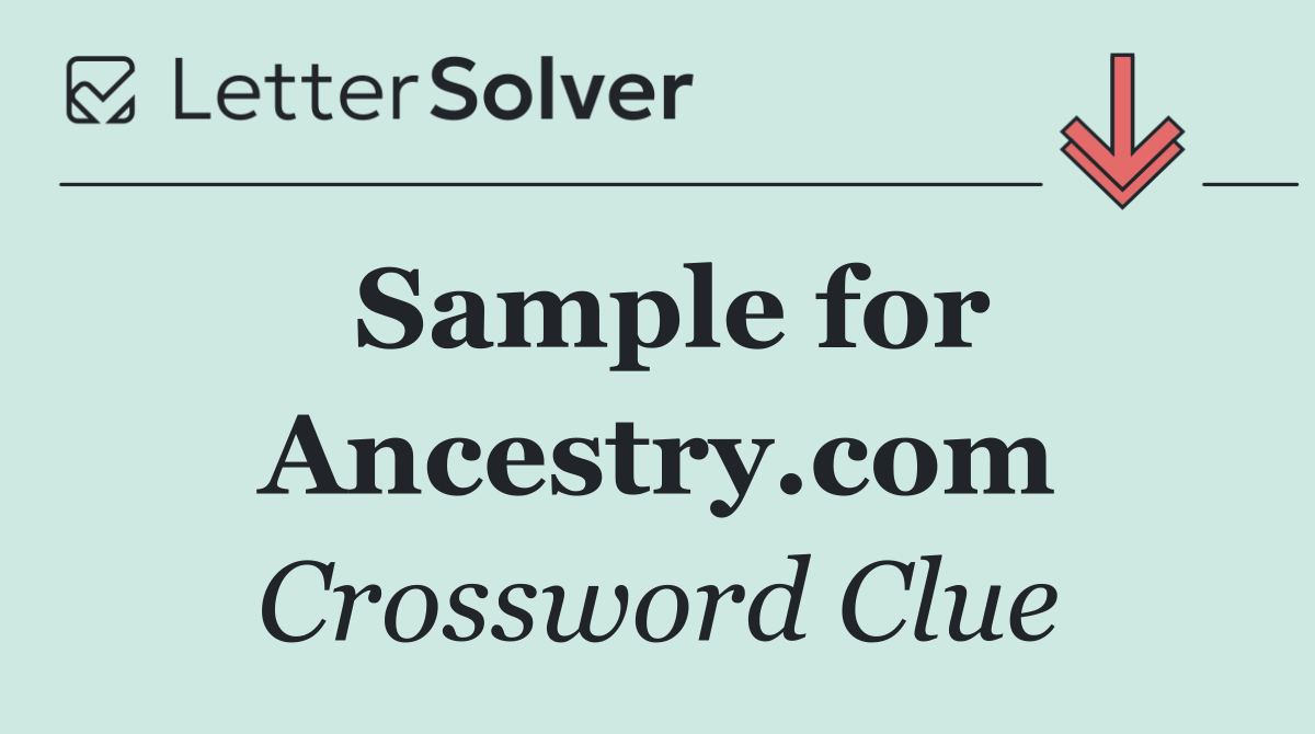 Sample for Ancestry.com