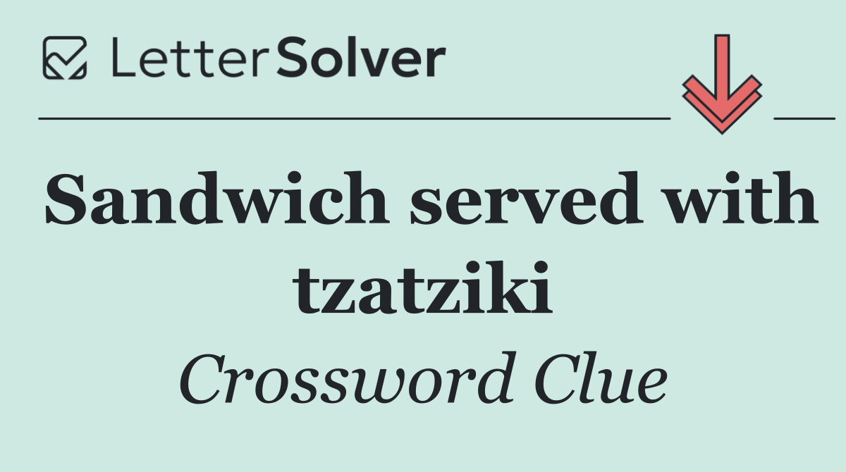 Sandwich served with tzatziki