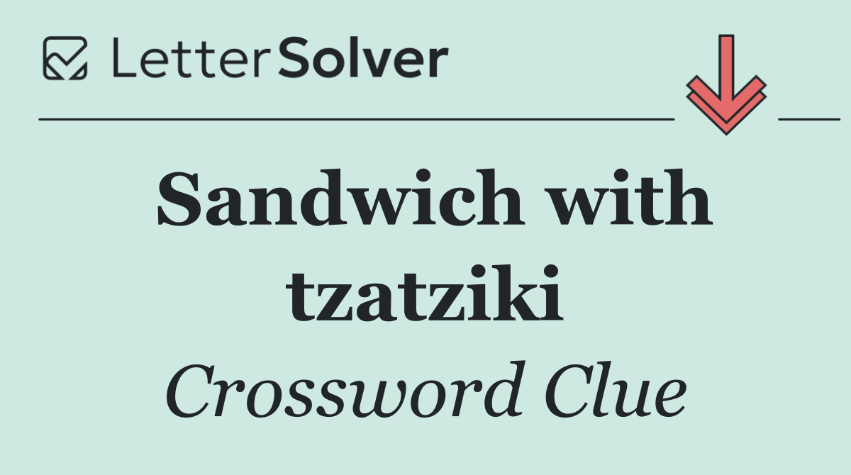 Sandwich with tzatziki