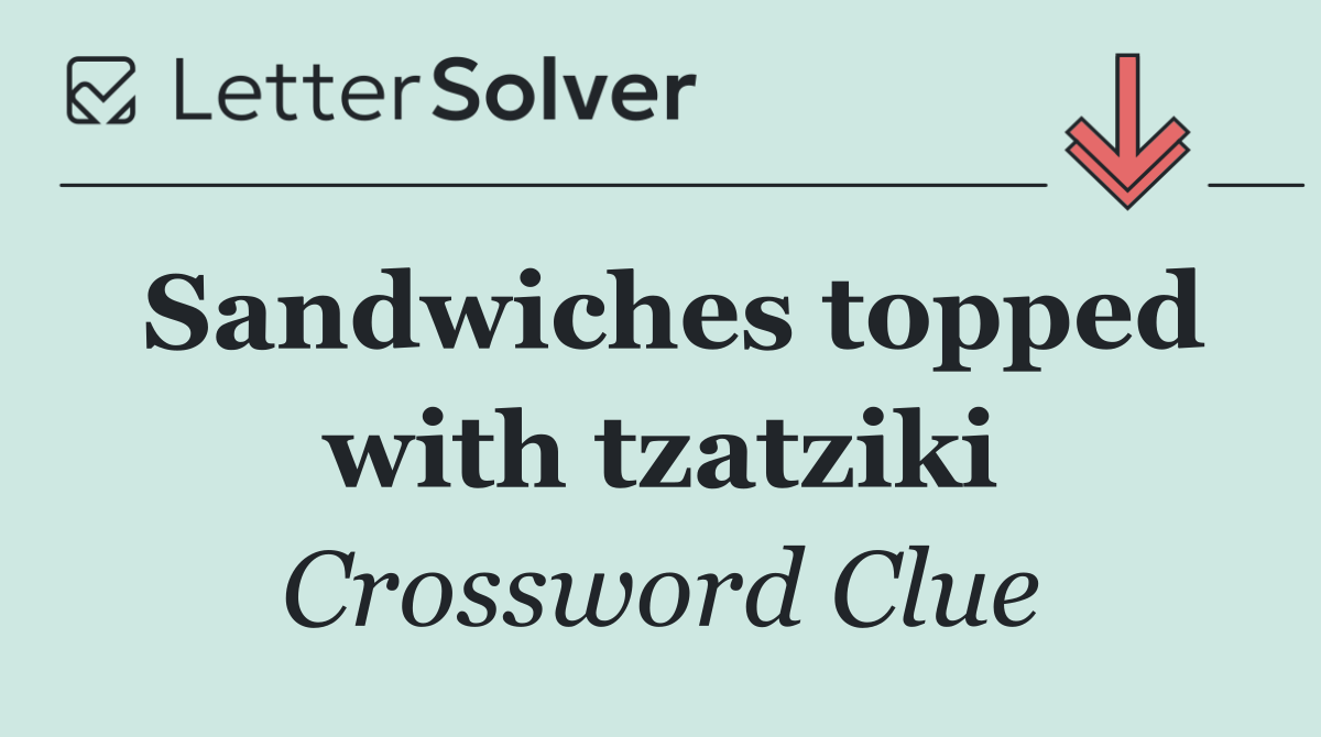 Sandwiches topped with tzatziki
