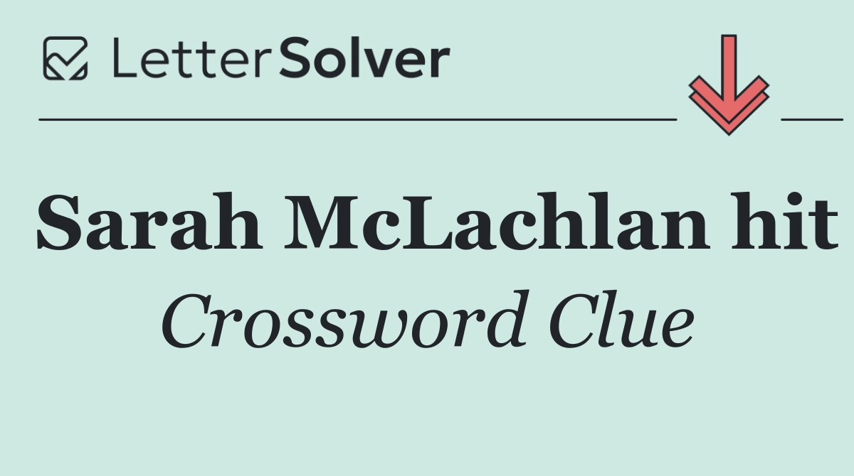 Sarah McLachlan hit