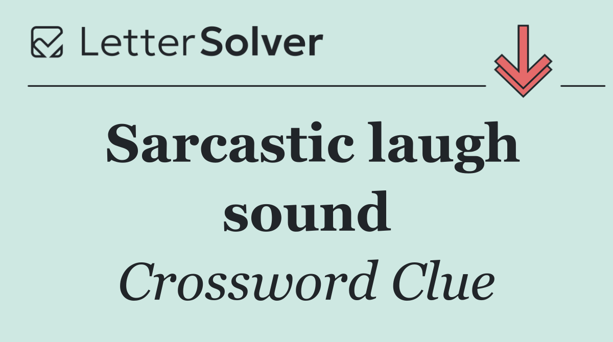 Sarcastic laugh sound