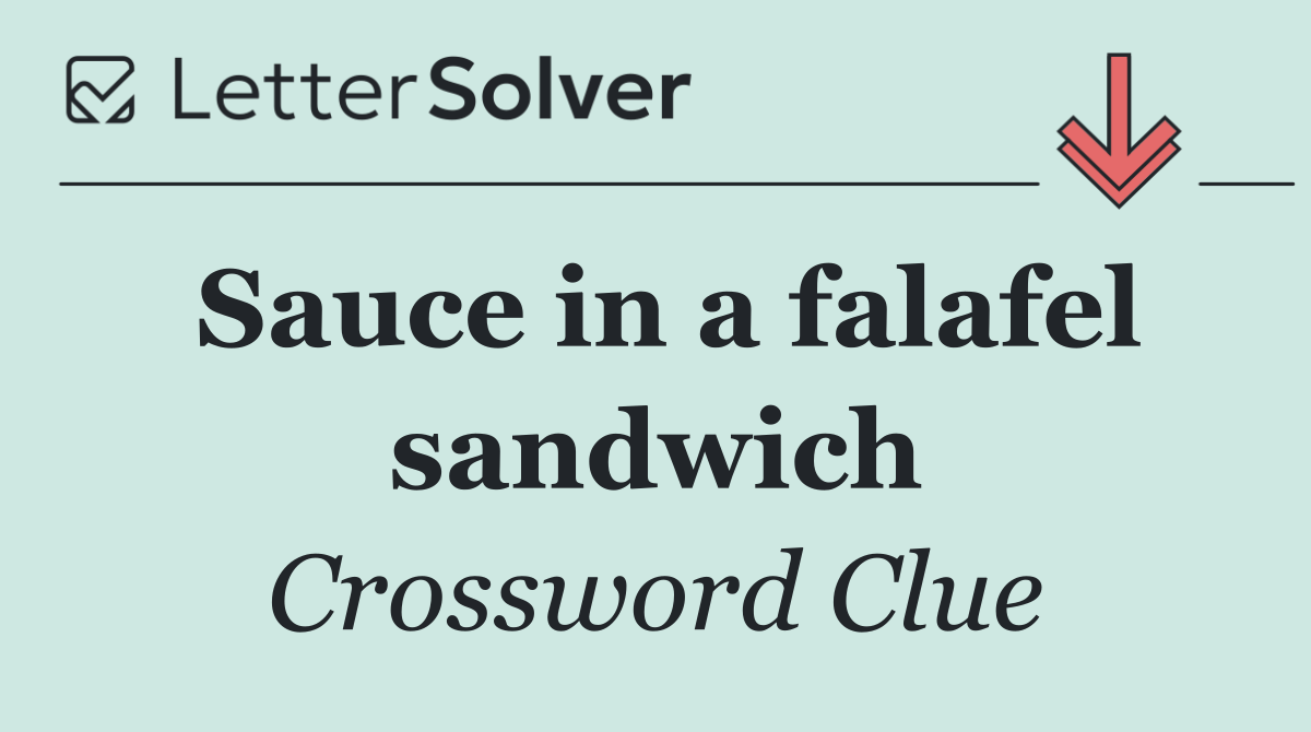 Sauce in a falafel sandwich