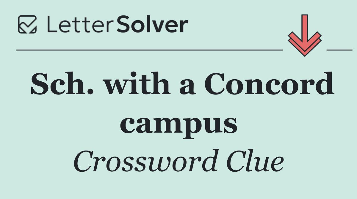 Sch. with a Concord campus