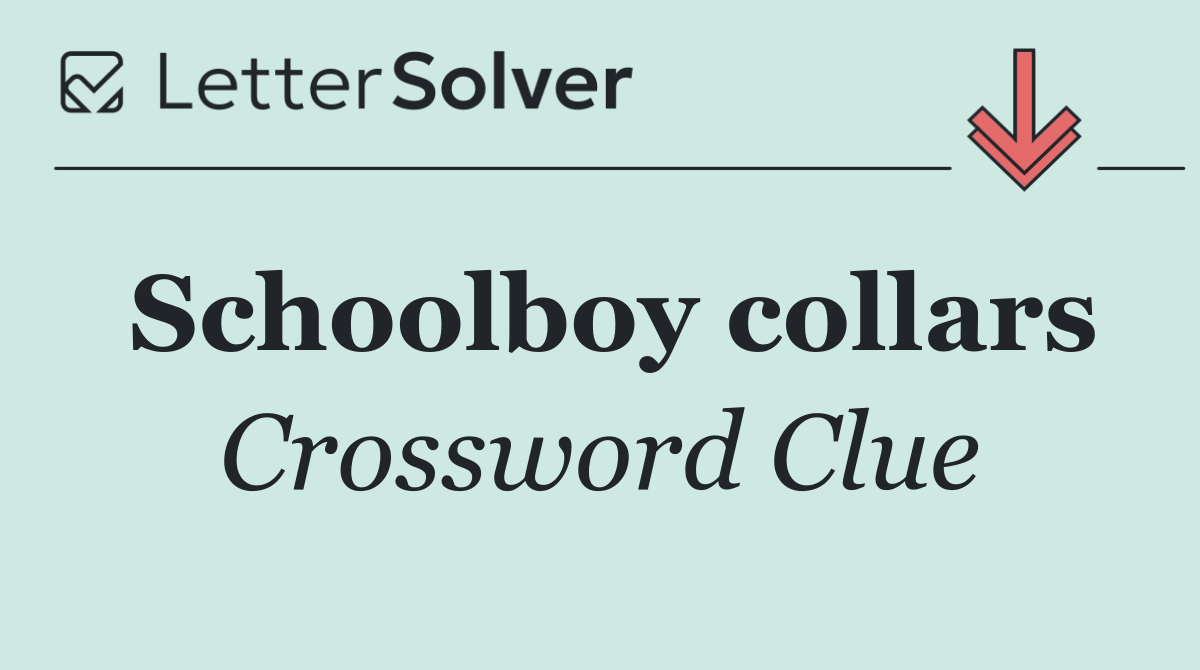 Schoolboy collars