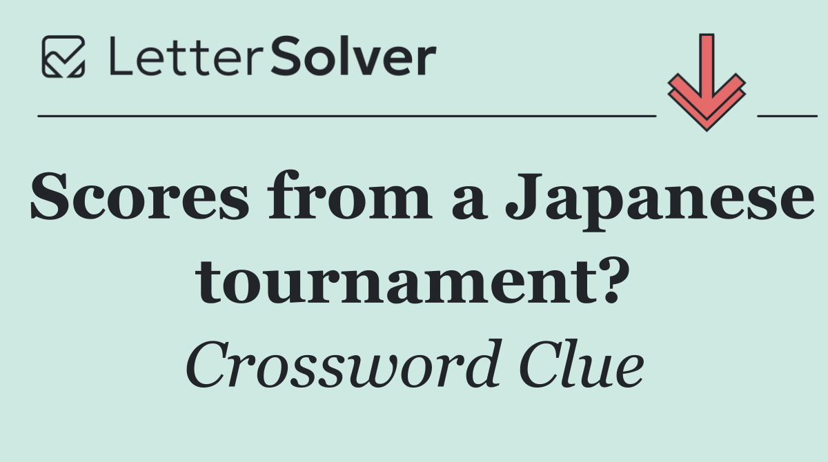Scores from a Japanese tournament?