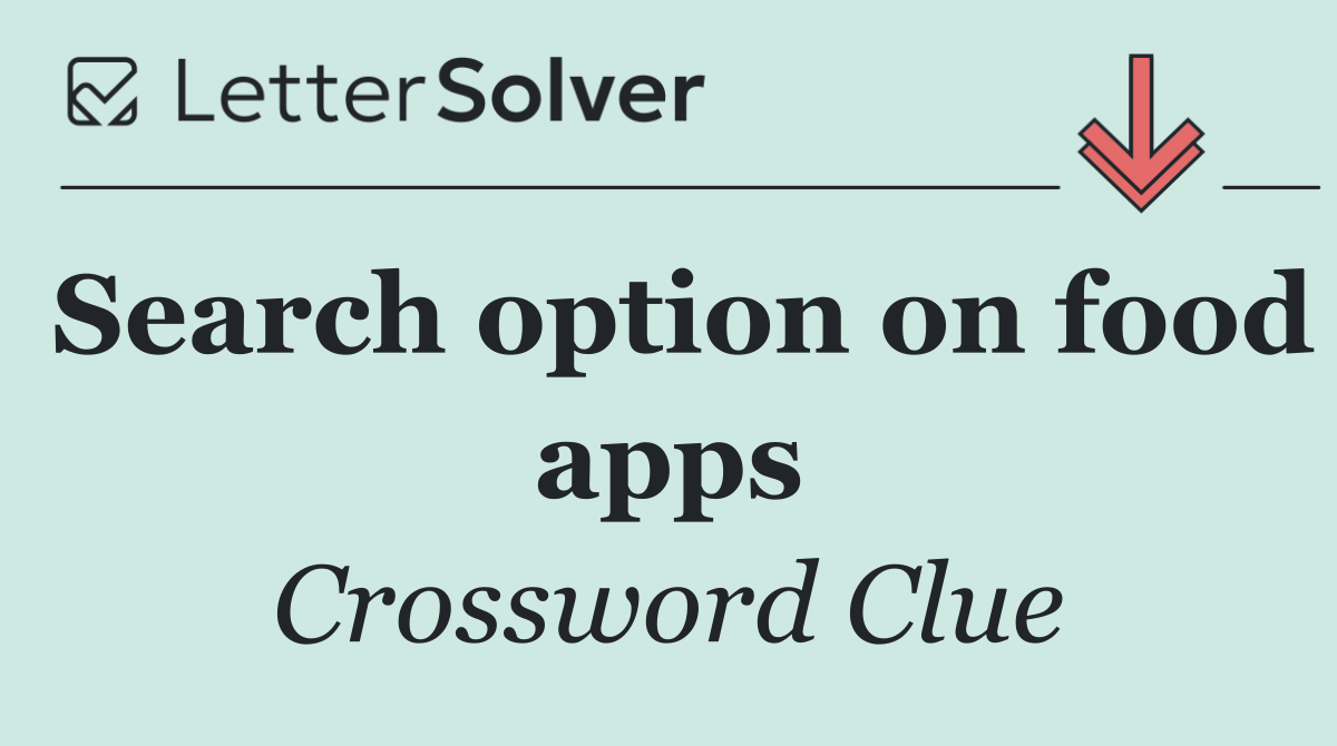 Search option on food apps