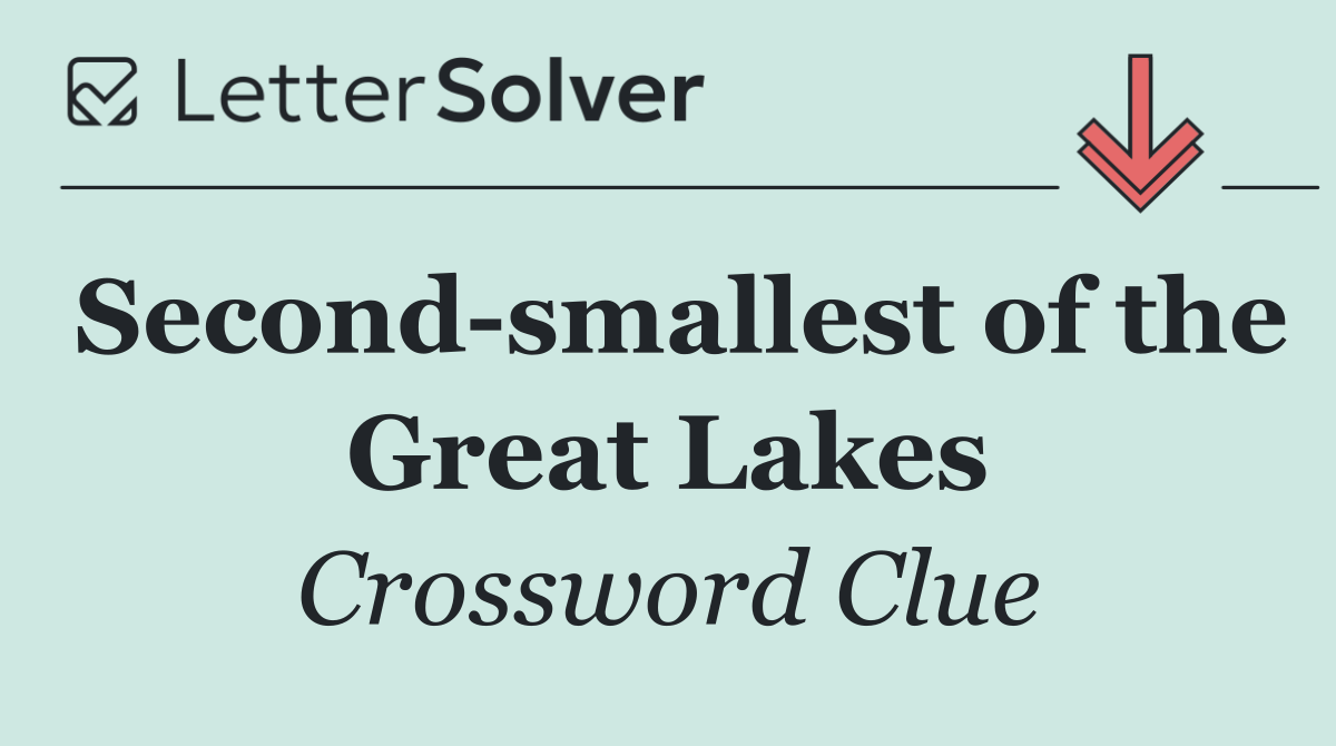 Second smallest of the Great Lakes