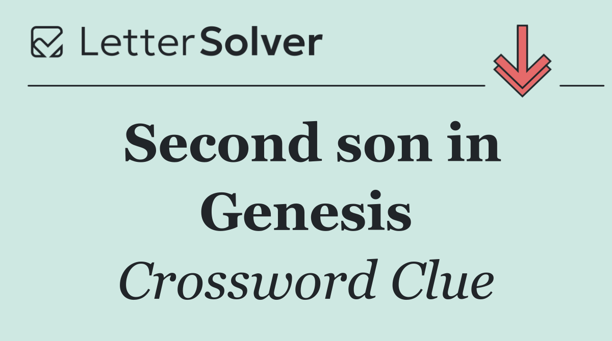 Second son in Genesis