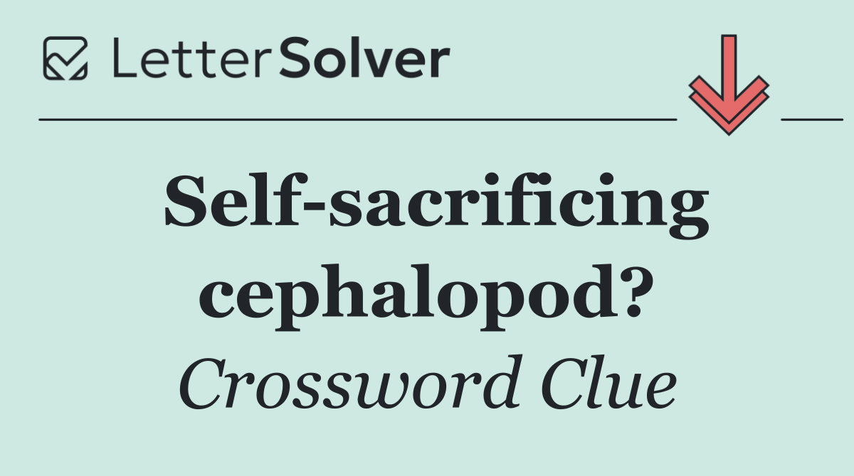 Self sacrificing cephalopod?