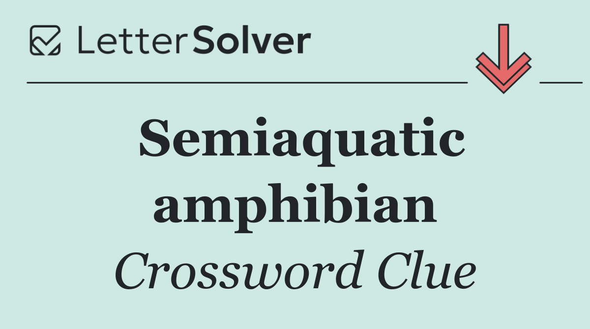 Semiaquatic amphibian