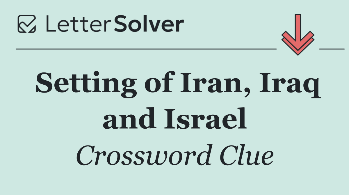 Setting of Iran, Iraq and Israel
