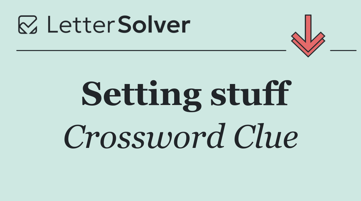 Setting stuff