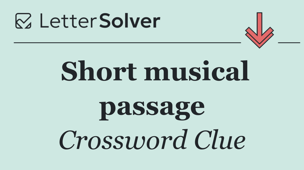 Short musical passage