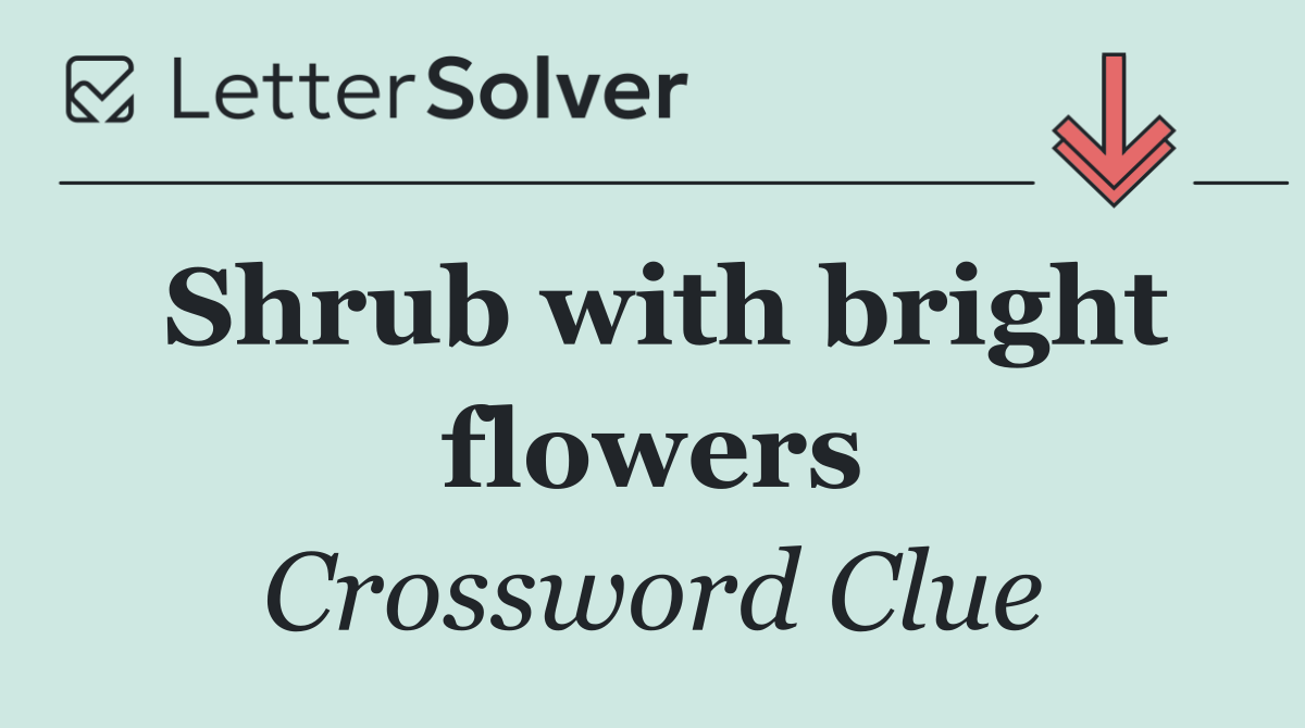 Shrub with bright flowers