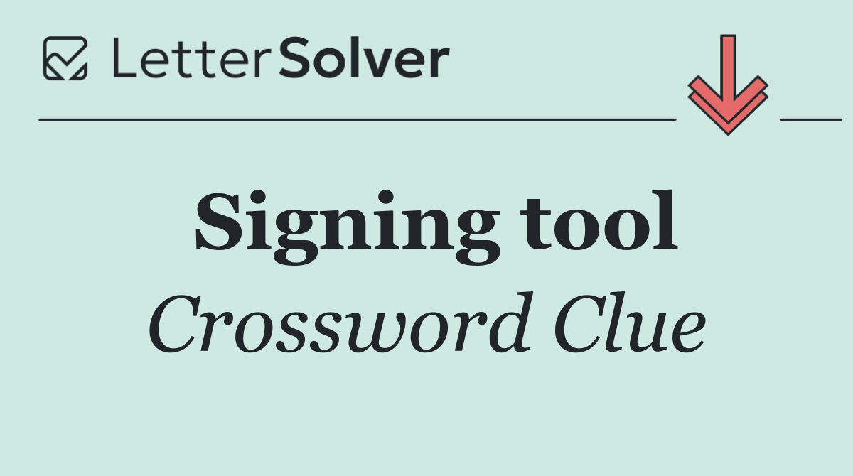 Signing tool