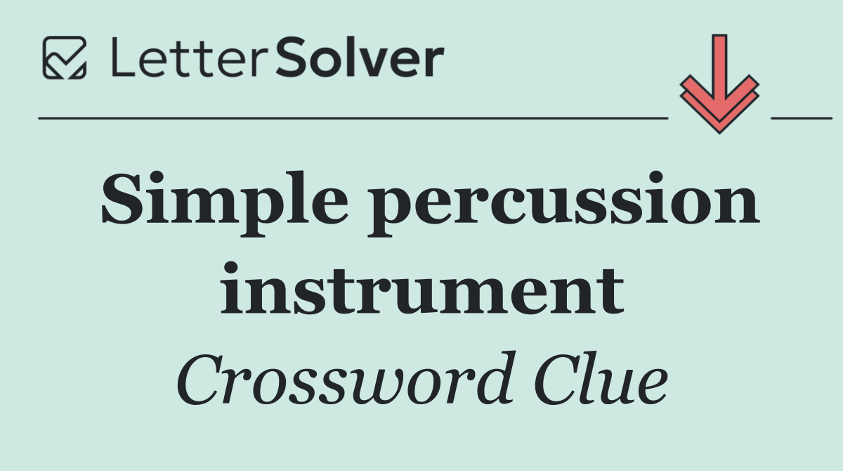 Simple percussion instrument